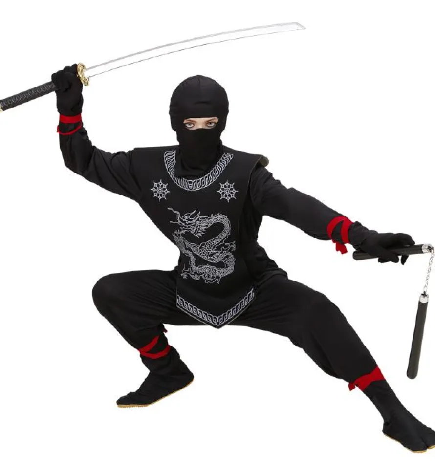 Strój CZARNY NINJA dla dzieci