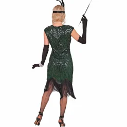 Strój damski lata 20 GATSBY FLAPPER zielony