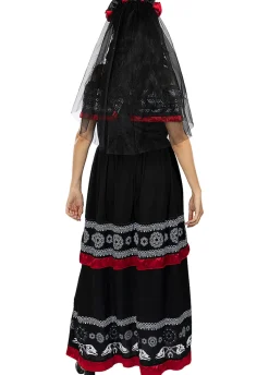 Strój Dia De Los Muertos Sukienka Meksykanki - M
