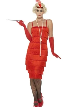 Strój FLAPPER czerwony lata 20.