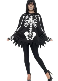 Strój halloweenowy KOŚCIOTRUP ponczo i rękawiczki