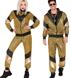 Strój karnawałowy dla pary DISCO złoty dres