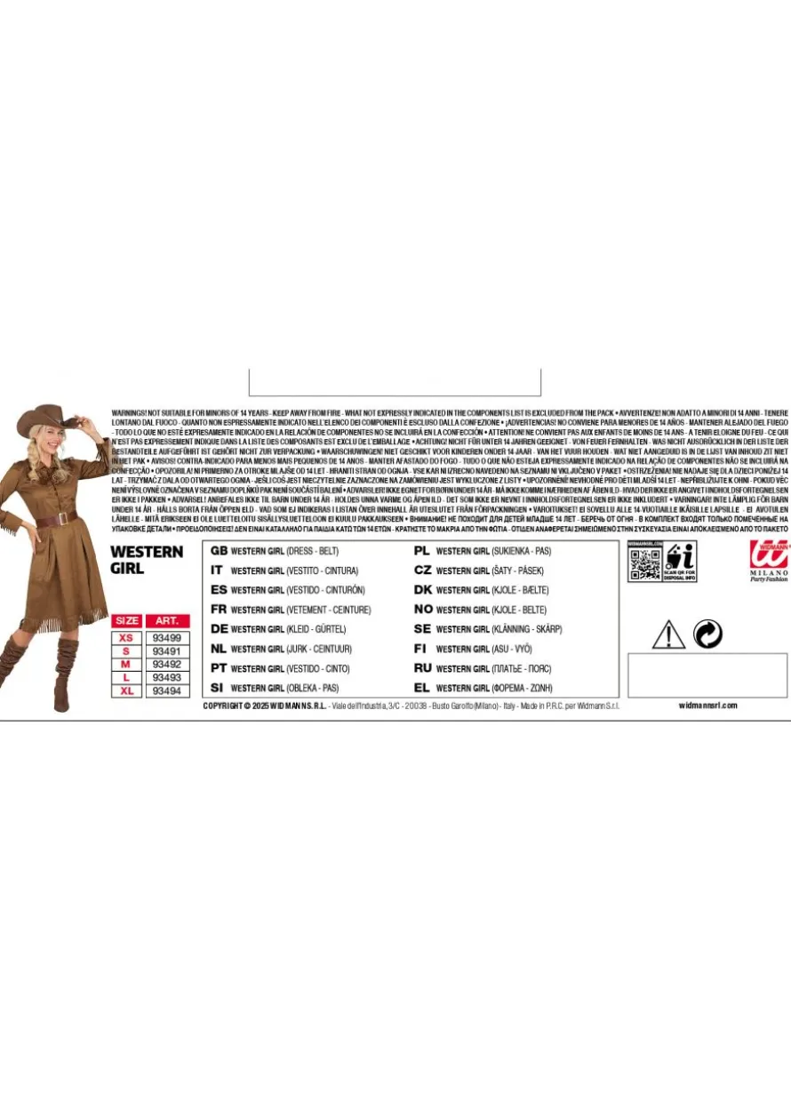 Strój kowbojki WESTERN GIRL damski