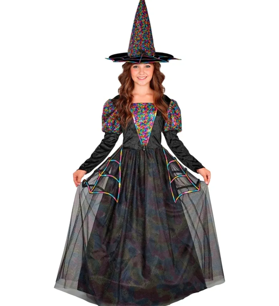 Strój na Halloween CZAROWNICA w sukni balowej