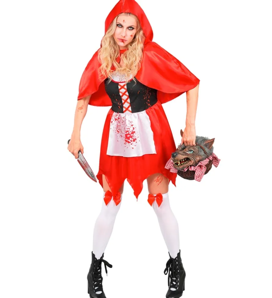 Strój na Halloween CZERWONY KAPTUREK ZOMBIE