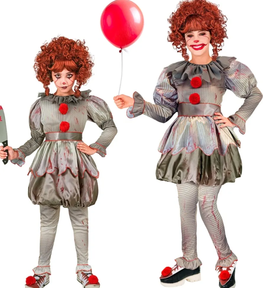 Strój na Halloween ZABÓJCZY CLOWN dla dziewczynki