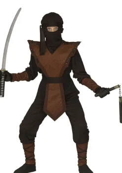 Strój NINJA brązowy dla dziecka