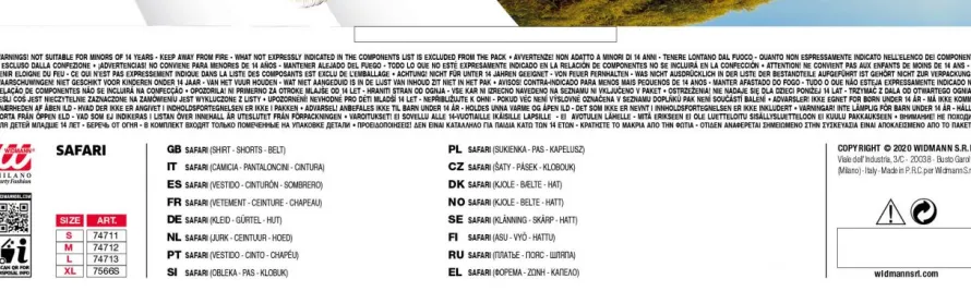 Strój SAFARI - L