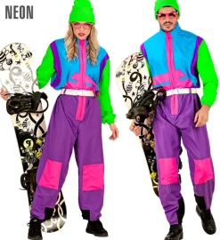 Strój snowboardzisty NEON kombinezon lata 80