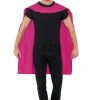 Strój superbohaterki RÓŻOWA peleryna z maską