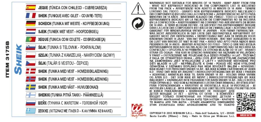 Strój SZEJKA ARABSKIEGO - M/L