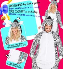 Strój ZEBRA pluszowy kombinezon