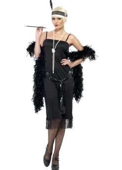 Sukienka FLAPPER czarna + pasek