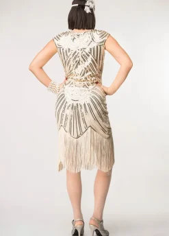 Sukienka lata 20 GATSBY złota