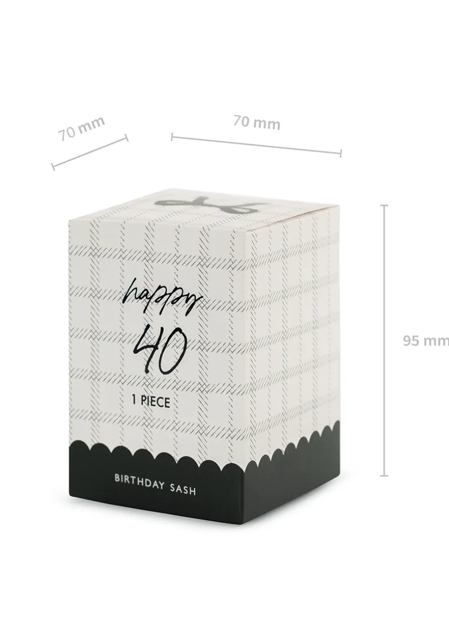 Szarfa na 40 urodziny HAPPY 40