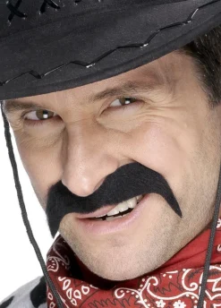 Sztuczne wąsy czarne KOWBOJ