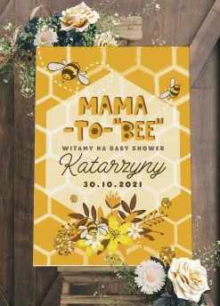 Tablica powitalna BABY SHOWER mama-to-bee
