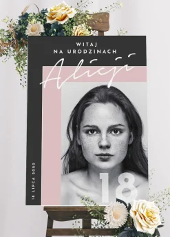 Tablica powitalna dekoracja na 18 URODZINY dziewczyny