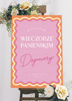 Tablica powitalna DEKORACJA NA WIECZÓR PANIEŃSKI