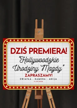 Tablica powitalna NA IMPREZĘ W STYLU HOLLYWOOD