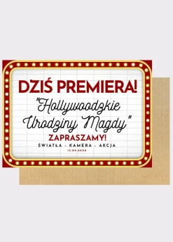 Tablica powitalna NA IMPREZĘ W STYLU HOLLYWOOD