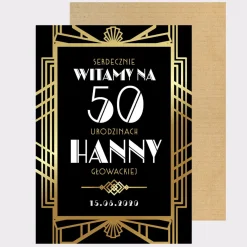 Tablica powitalna personalizowana ART DECO dekoracja na urodziny