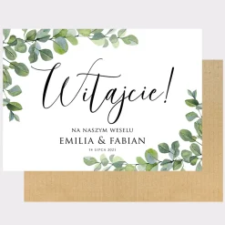 Tablica powitalna WESELE boho personalizowana