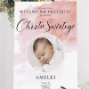Tablica powitalna ze zdjęciem CHRZEST dziewczynki