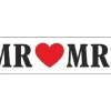 Tablica rejestracyjna do ślubu MR & MRS (1szt.)