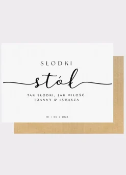 Tablica SŁODKI STÓŁ na wesele