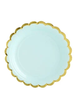Talerze jednorazowe PASTELE miętowe 18cm (6szt.)