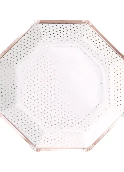 Talerzyki jednorazowe eleganckie PICK & MIX w kropki (8szt.)