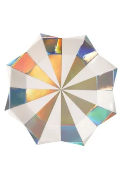 Talerzyki jednorazowe holograficzne BŁYSZCZĄCA GWIAZDA 18cm (8szt.)