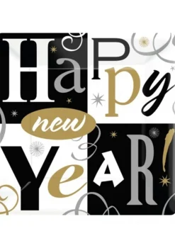 Talerzyki na Sylwestra NEW YEAR 26cm (8szt.)