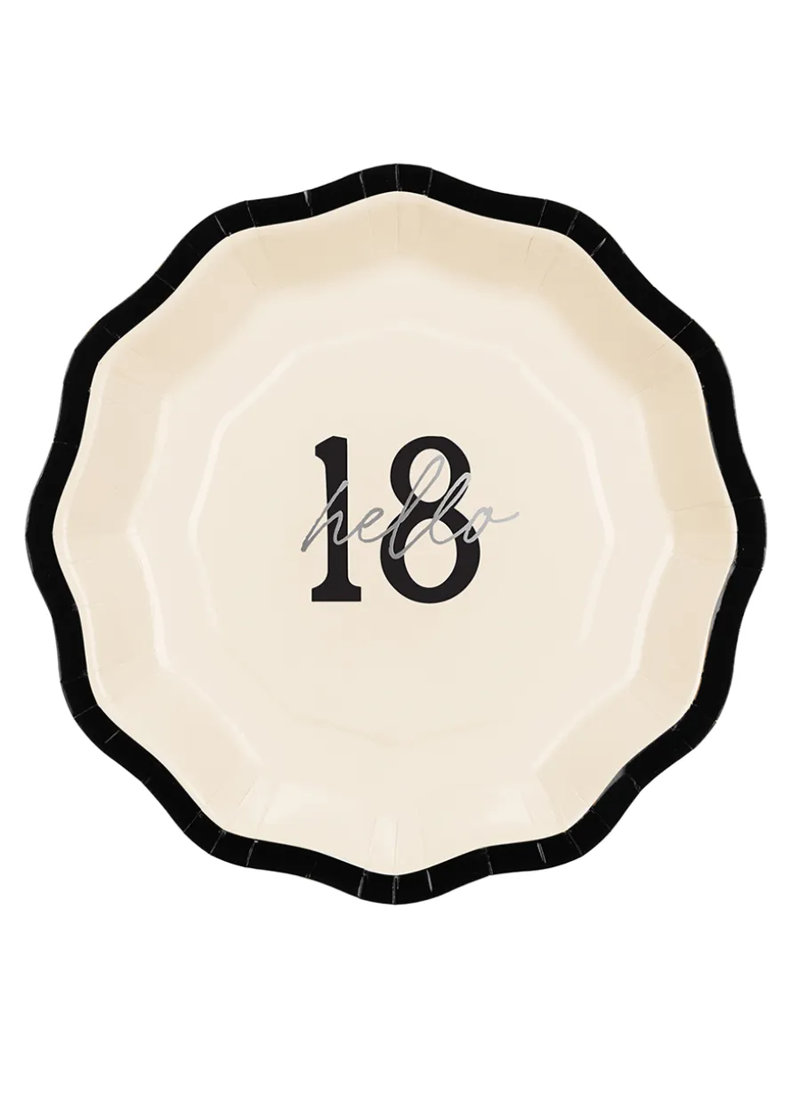 Talerzyki na 18 urodziny HELLO 18 (6szt.)