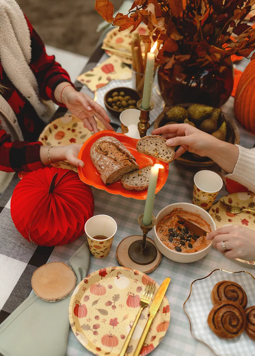 Talerzyki papierowe DYNIA talerzyki halloweenowe