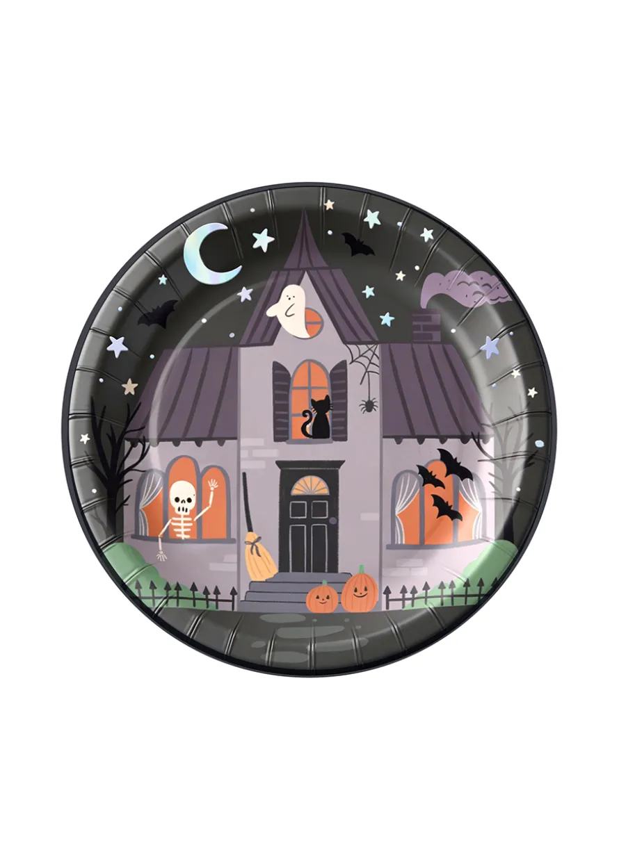 Talerzyki papierowe HALLOWEEN SPOOKY FRIENDS 18 cm (6 szt.)