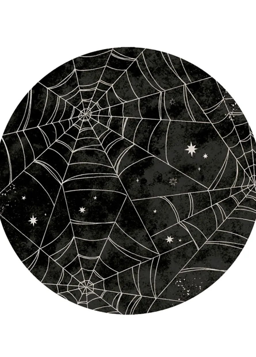 Talerzyki papierowe Halloween PAJĘCZYNA23cm (8szt.)