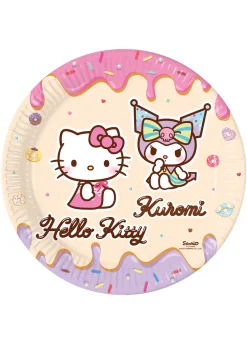 Talerzyki papierowe HELLO KITTY I KUROMI (8szt.)