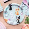 Talerzyki papierowe KOTKI 18cm (8szt.)