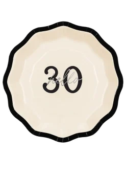 Talerzyki papierowe 30 urodziny HELLO 30 (6szt.)