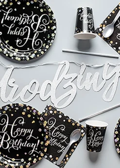Talerzyki urodzinowe HAPPY BIRTHDAY Sparkling 23cm (8szt.)