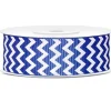Tasiemka rypsowa CHEVRON niebieska 25mm/10m