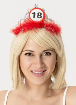 Tiara ZNAK 18 akcesoria urodzinowe korona na 18 urodziny