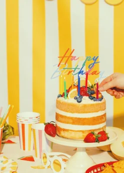 Topper na tort HAPPY BIRTHDAY kolorowy
