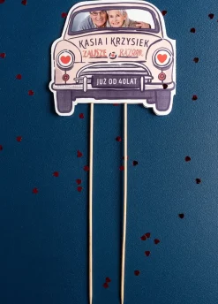 Topper na tort personalizowany ROCZNICA dekoracja na tort na rocznicę ślubu