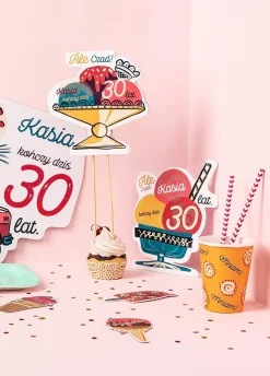 Topper na tort personalizowany ICE BABY dekoracja na tort urodzinowy