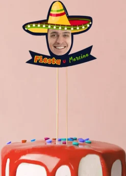 Topper na tort ze zdjęciem FIESTA dekoracja meksykańska