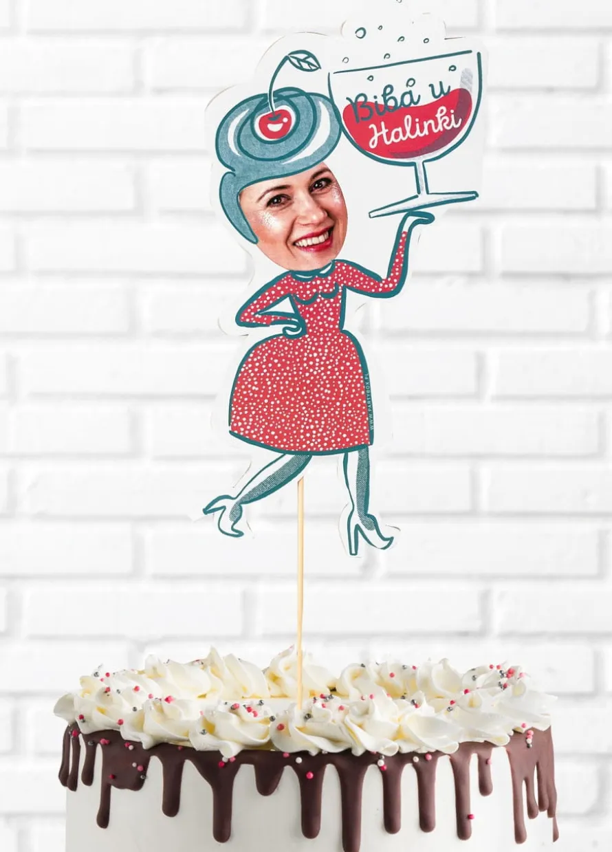 Topper personalizowany na tort BIBA