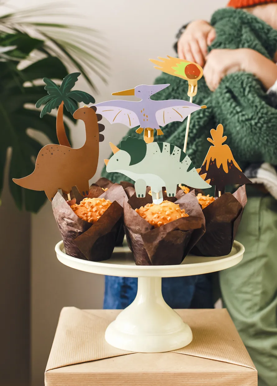 Toppery na tort DINOZAURY 6 sztuk